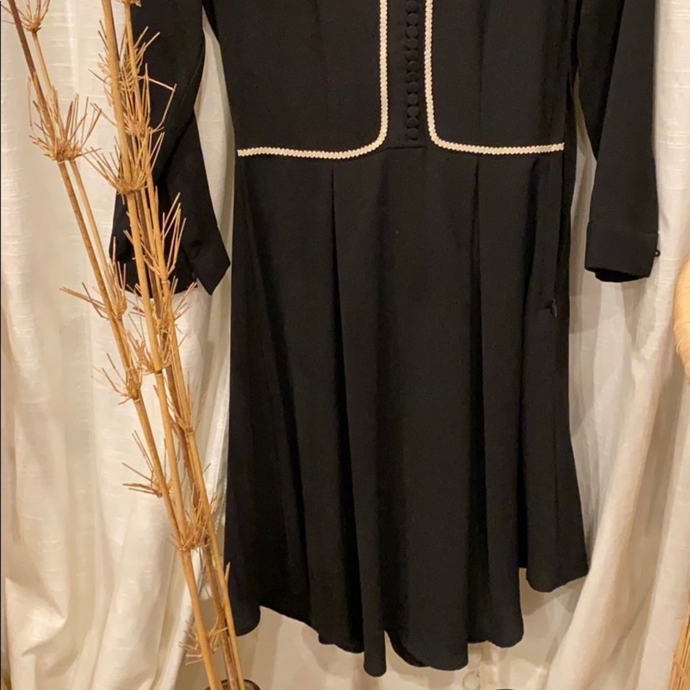 • Boho • Black Folk Bohemian Goth Mini Dress • - Picture 5 of 7